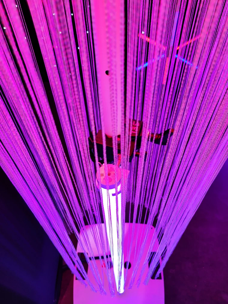 Lichtvorhang in Pink
